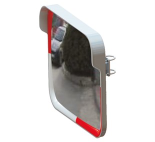 Trafik Güvenlik Aynası 40 x 60 cm Kırmızı Beyaz, Tümsek Ayna, Otopark Aynası